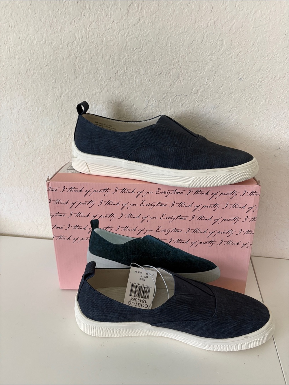 Kensie Ladies' Size 9, Salia Slip On Comfort Casual Shoes, Navy Nib
